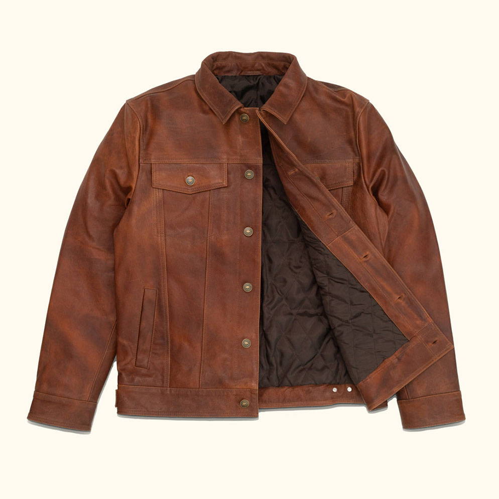 leather trucker jacket
