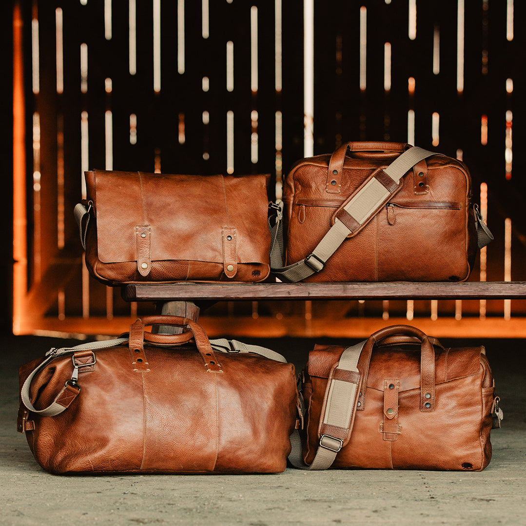 Walker leather mens weekend bag buffalo jackson